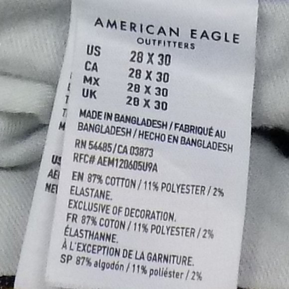 American Eagle Outfitters Slim Flex Jeans Size 28x30 - Picture 9 of 10